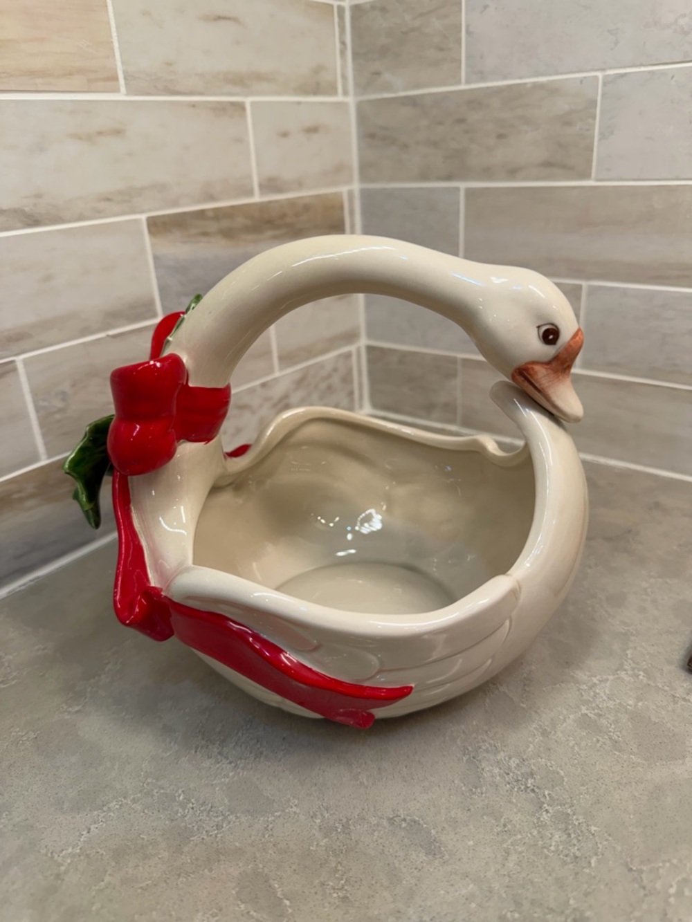 Fitz and Floyd Vintage Christmas goose